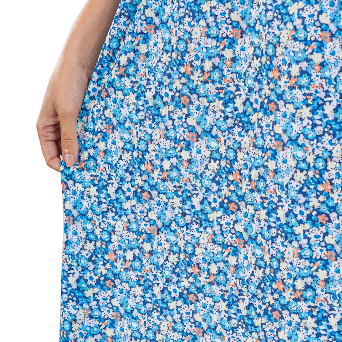 UNIQUE STYLES ASFOOR Womens Sundress Summer Floral Short Sleeve Smocked Midi Dress