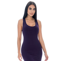 Racerback Form Fitting Layering Tank Tops Extra Long Coverage Ribbed - Unique Styles Asfoor