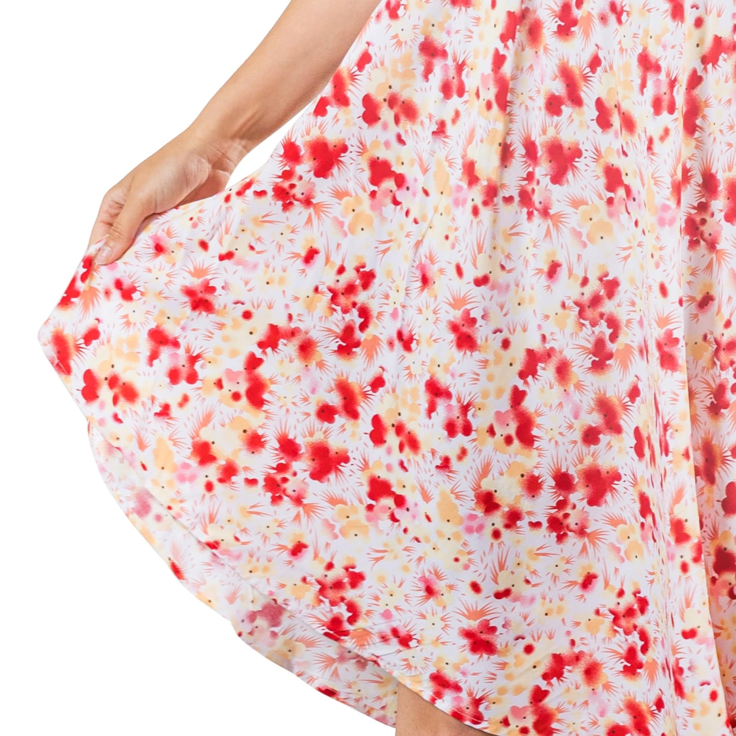 UNIQUE STYLES ASFOOR Women's Floral Midi Dress, Vacation Outfits Sleeveless Flowy Summer Dress