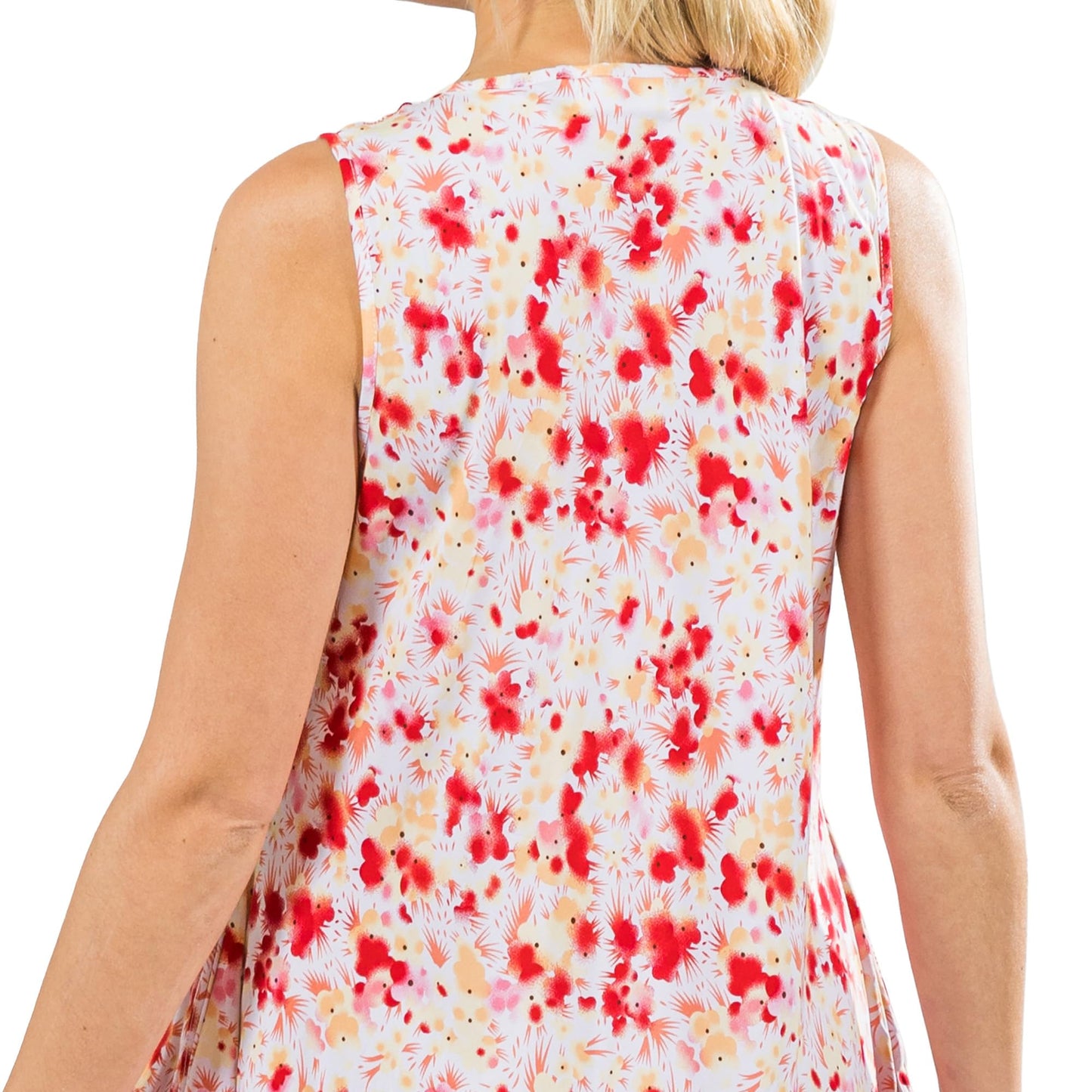 UNIQUE STYLES ASFOOR Women's Floral Midi Dress, Vacation Outfits Sleeveless Flowy Summer Dress