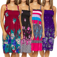 Sundresses for Women 4PK Casual Beach Sun Dress Summer Petite & Plus Size - Unique Styles Asfoor