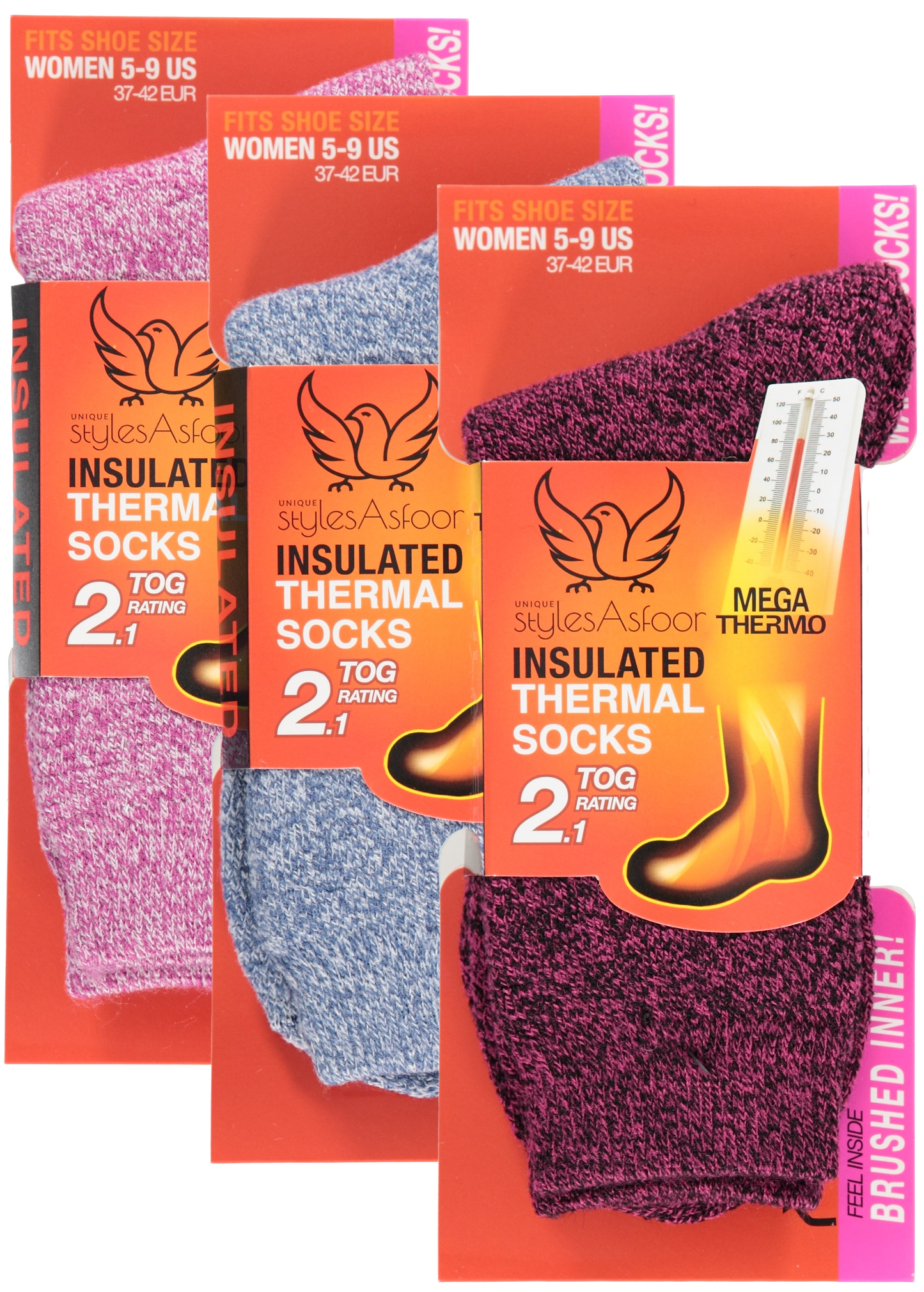Set of 3 Thermal Socks for Women Heated Winter Socks for Cold Weather Protection Warm Insulated Socks for Winter