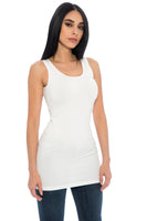 Seamless Long Tank Tops for Women - Slimming Camisole Layering Undershirt - Unique Styles Asfoor